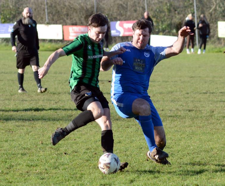 Liam Parks in action for Hakin United at Narberth